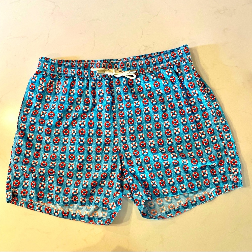 MC2 Saint Barth Mens micro Lifesaver print Swim Shorts